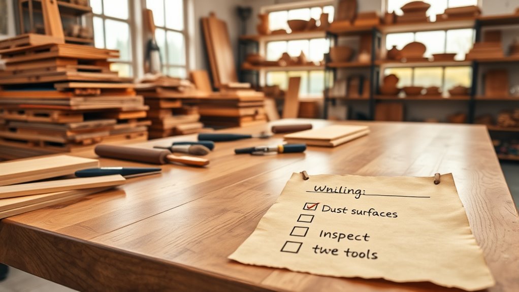 wood business cleaning checklist