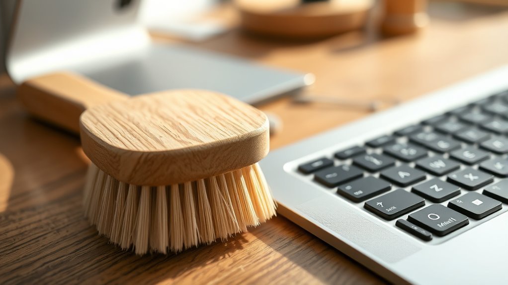 wood for sustainable keyboard cleaning