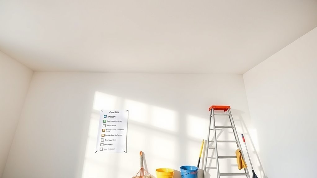 workspace organization for cleaning