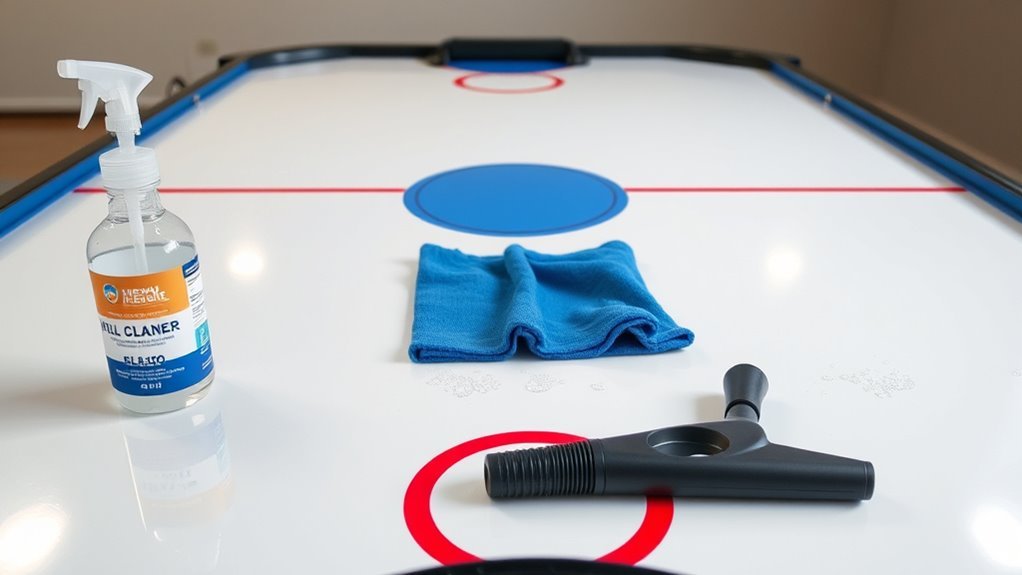 air hockey table cleaning essentials