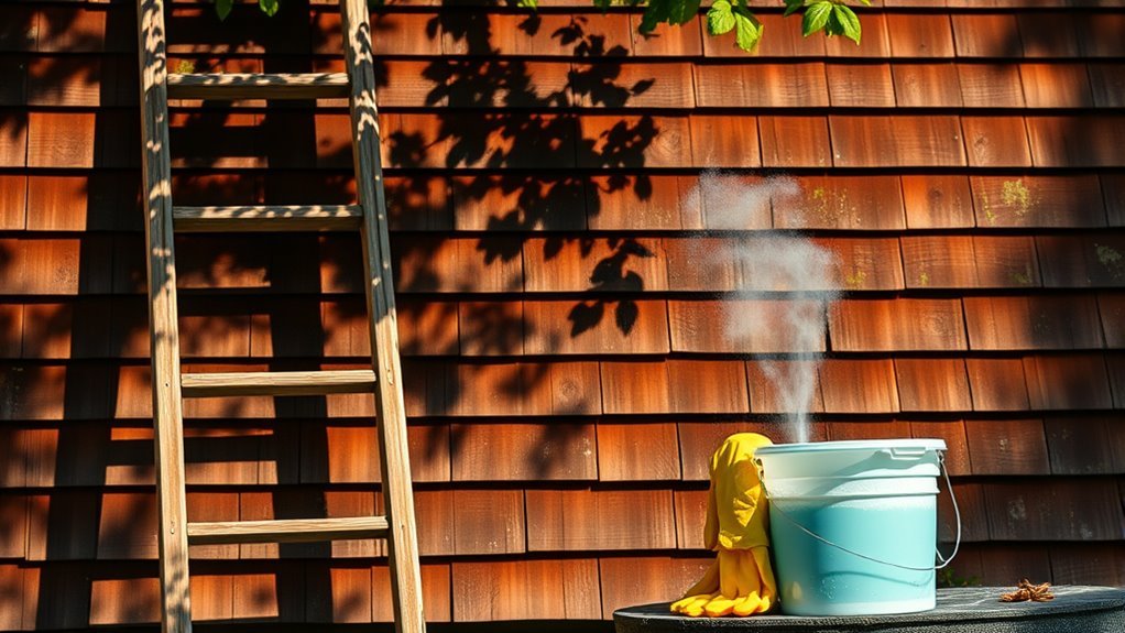 cedar shingles cleaning preparation