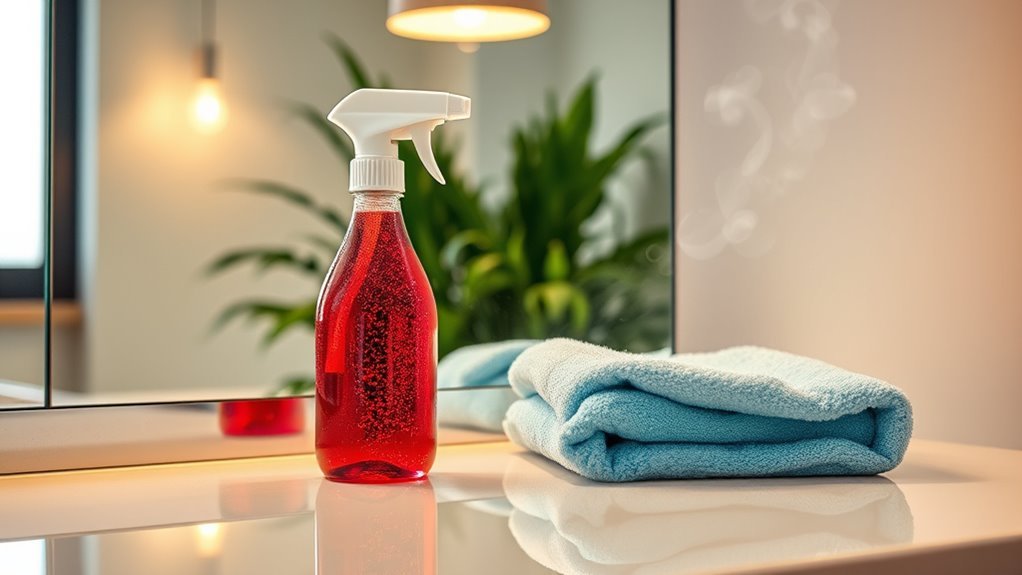 clean and deodorize mirror