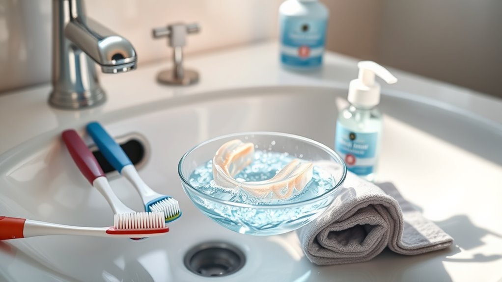 clean and maintain mouthguard