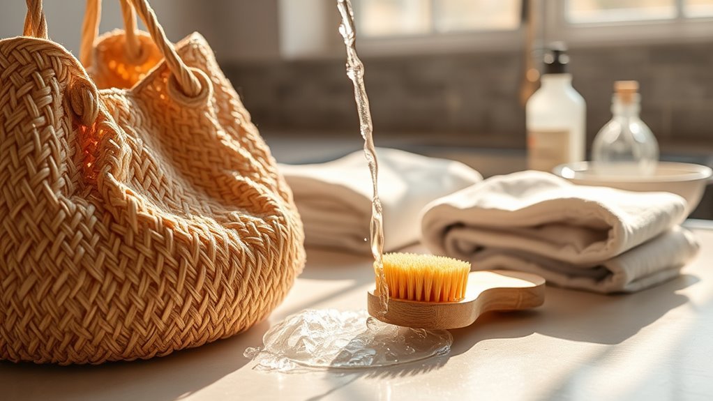 clean and maintain raffia bag