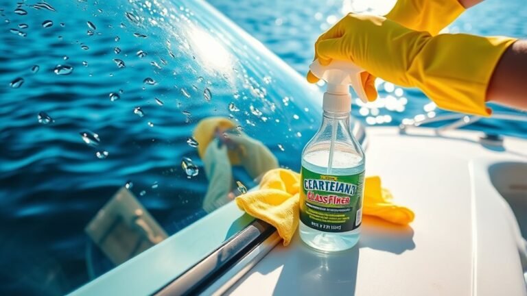 clean boat windshield properly