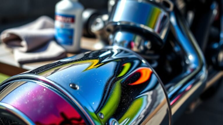 clean chrome exhaust pipes