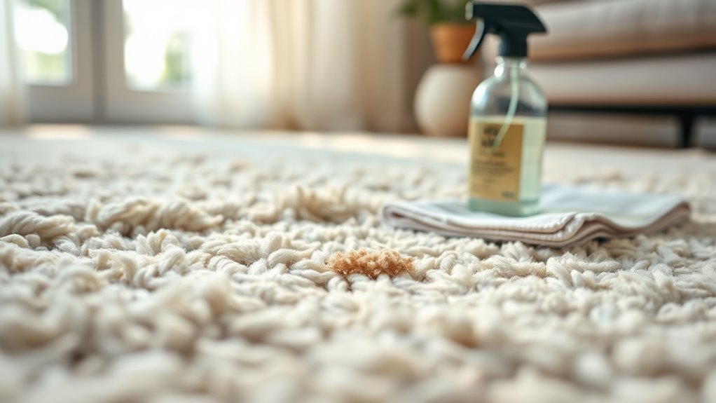 clean dog pee wool rug