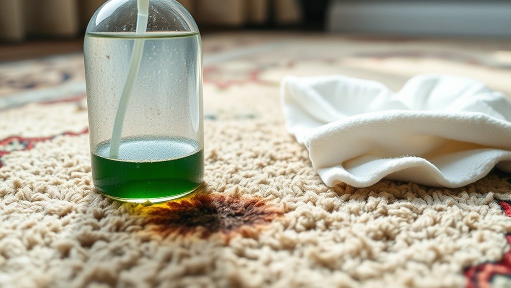 clean dog urine wool rug