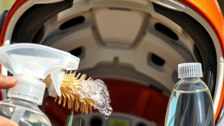 clean football helmet interior