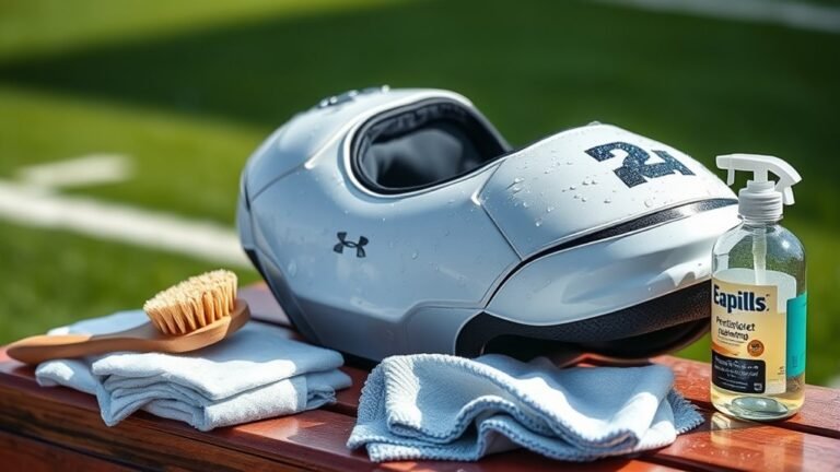 clean football shoulder pads