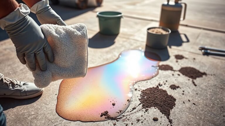 clean gas spill concrete