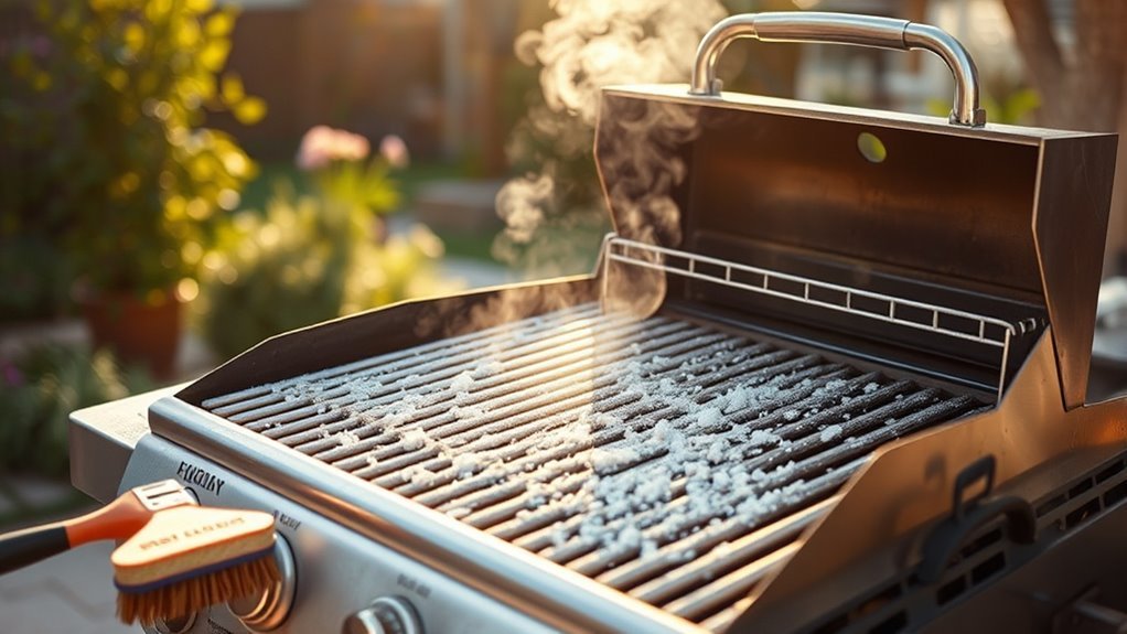 clean grill after extinguisher