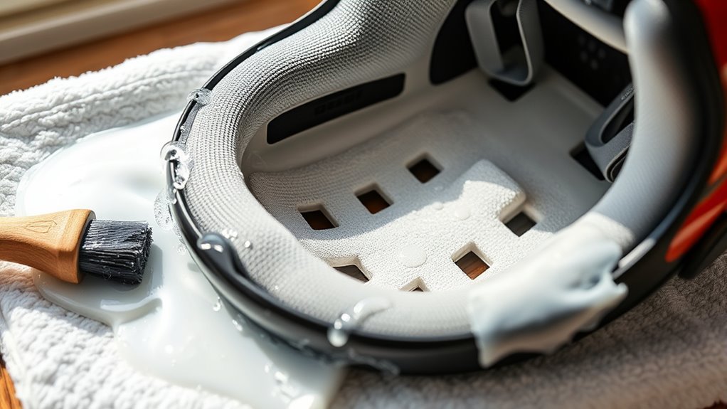 clean helmet liner effectively