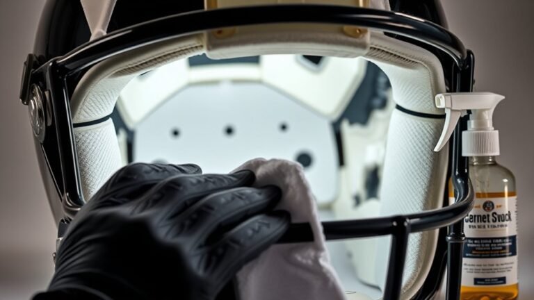 clean inside football helmet