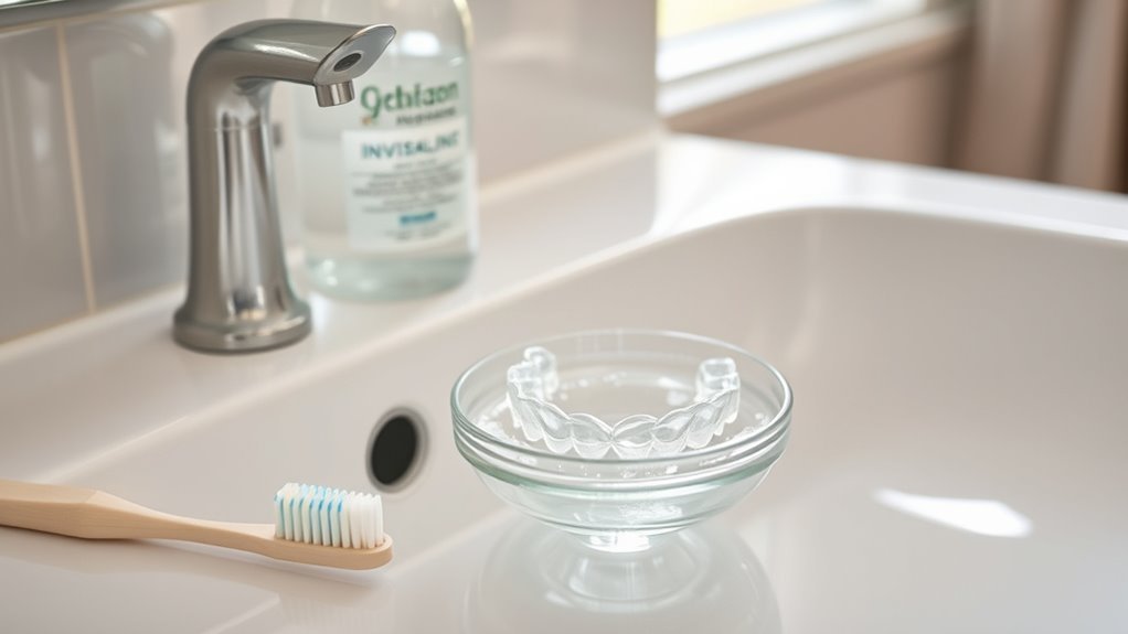 clean invisalign aligners properly