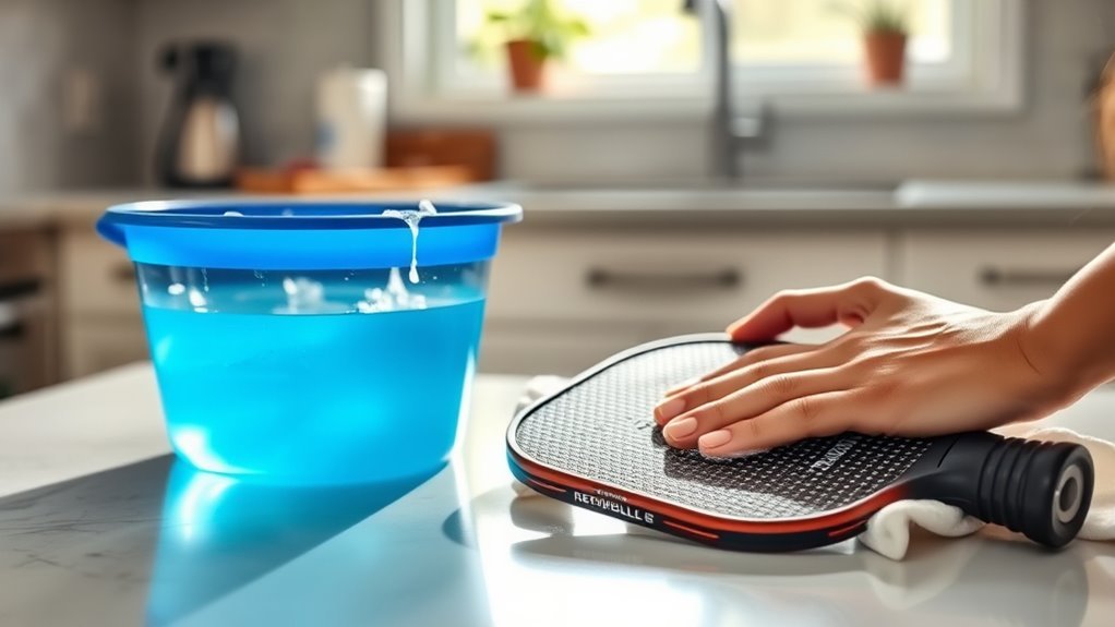 clean kevlar pickleball paddle
