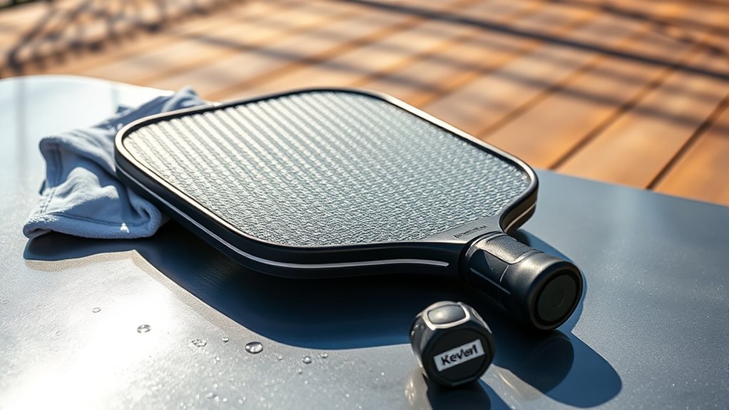 clean kevlar pickleball paddle