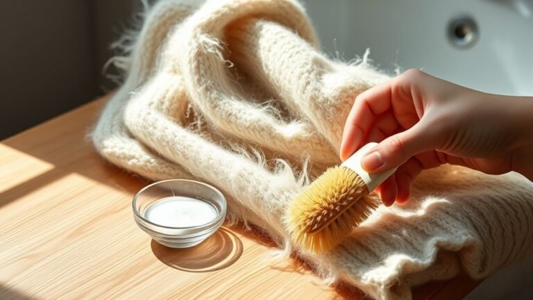 clean mohair with care