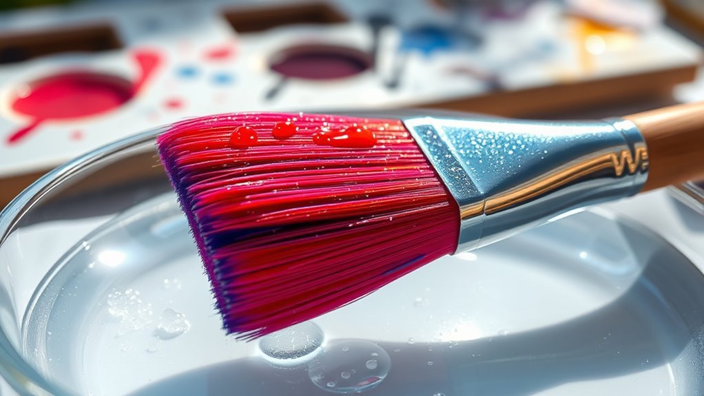 clean oil paint brushes