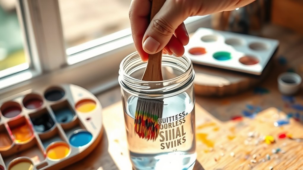 clean oil paint brushes