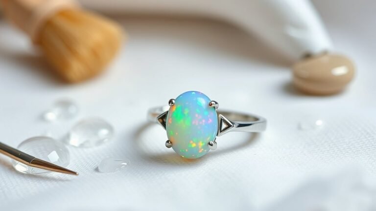 clean opal ring gently