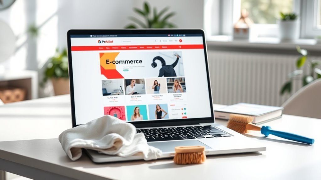 clean organized ecommerce website