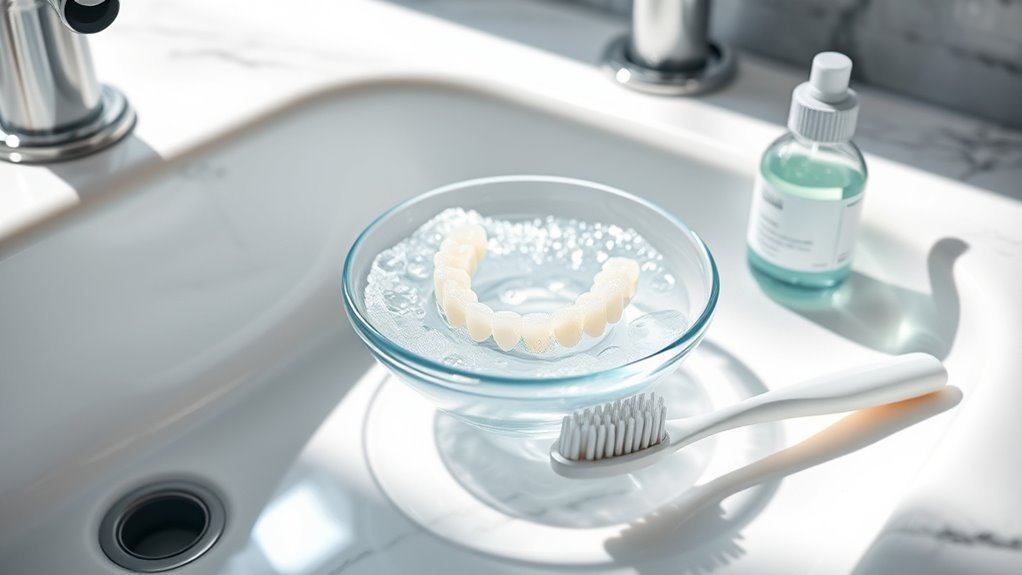 clean retainer after strep