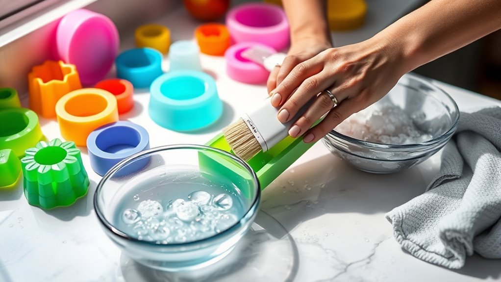 clean silicone resin molds