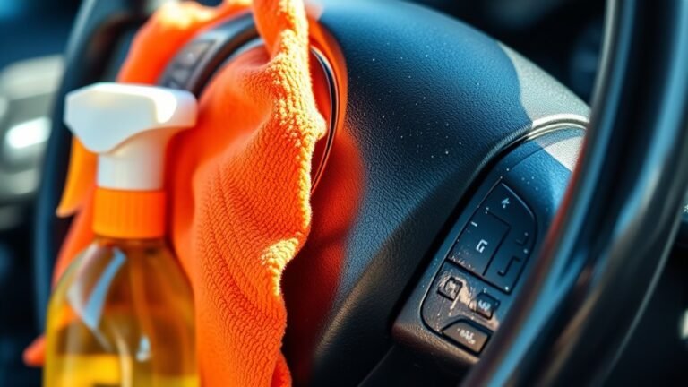clean sticky steering wheel