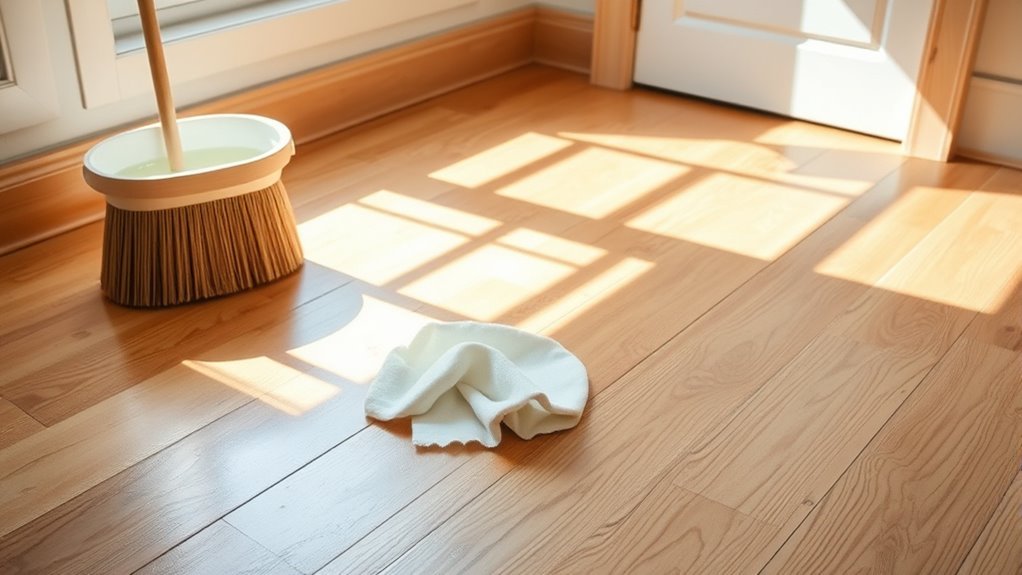 clean unfinished wood floors