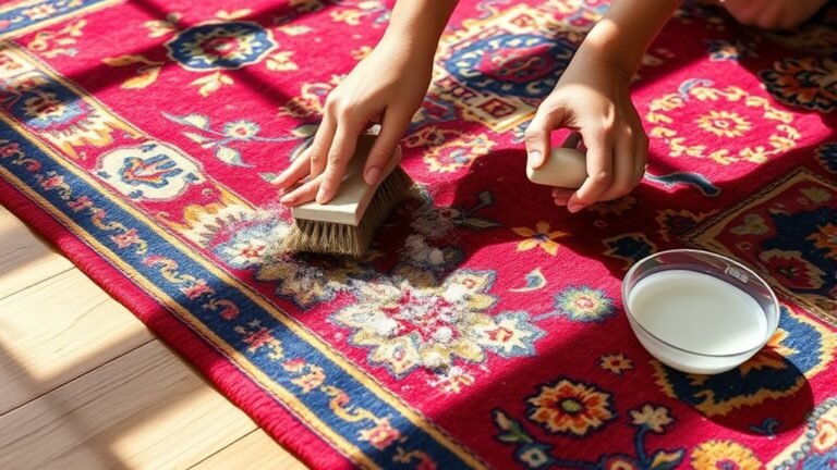 clean viscose rug carefully