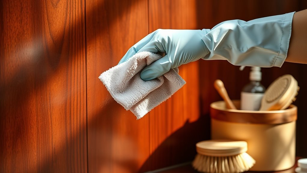 clean wood paneling preparation