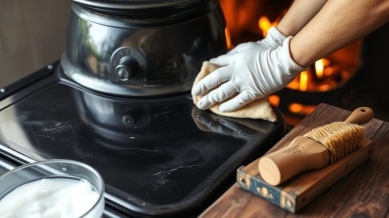 clean wood stove exterior