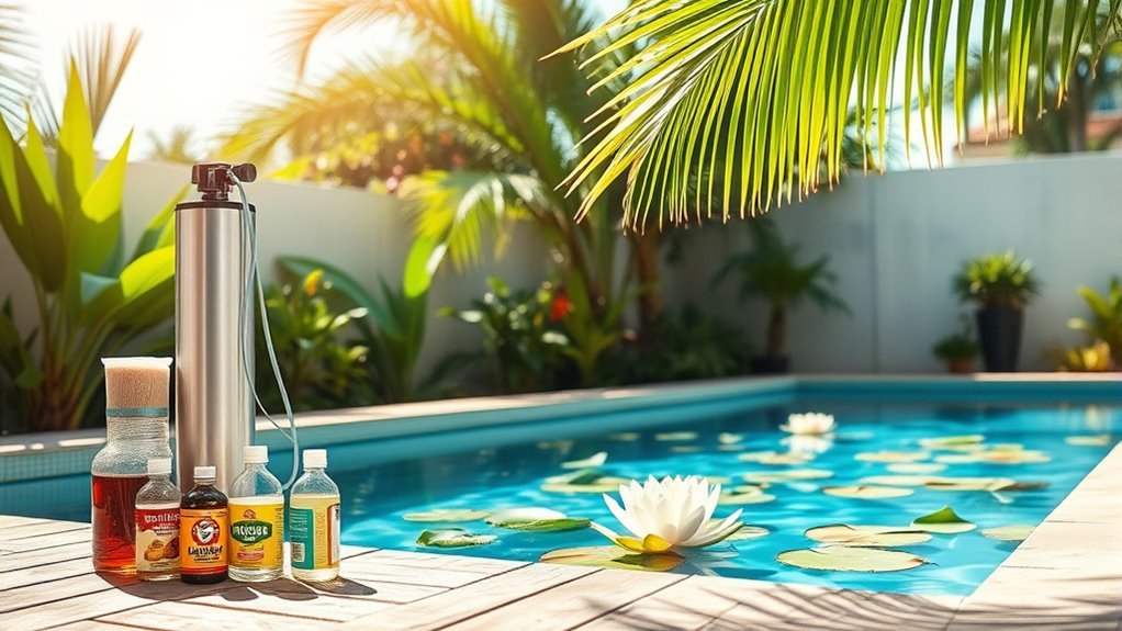 cleaning a chlorine free pool