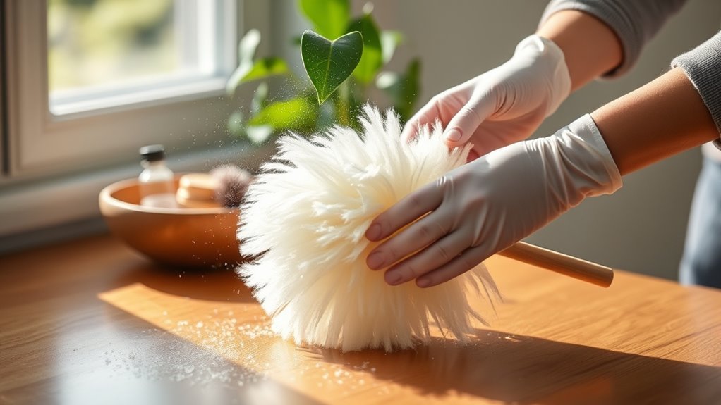 cleaning a lambswool duster