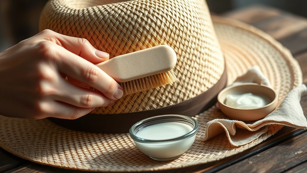 cleaning a panama hat