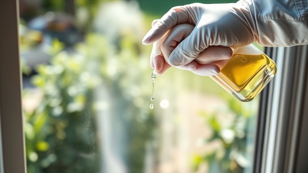 cleaning aluminum window frames