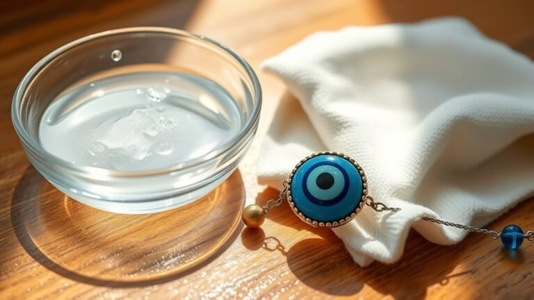 cleaning an evil eye bracelet