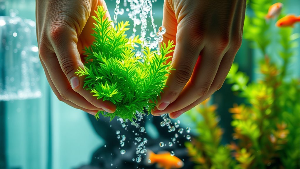 cleaning aquarium plastic plants