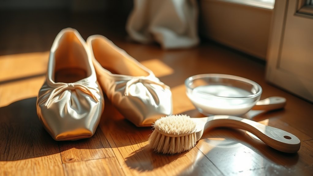 cleaning ballet shoes effectively