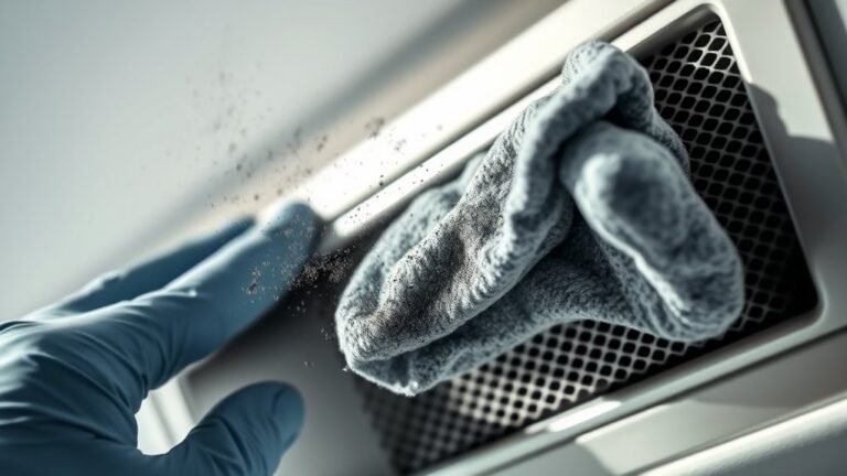 cleaning black dust vents