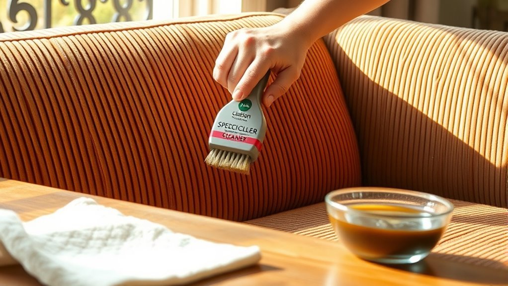 cleaning corduroy upholstery tips