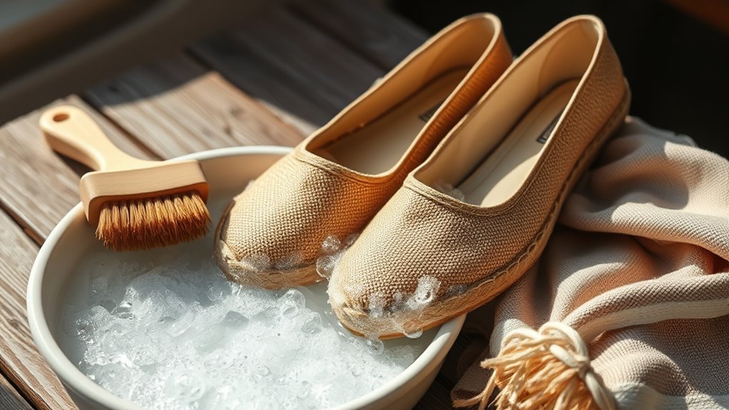 cleaning espadrilles effectively