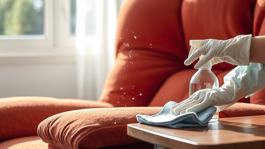 cleaning fabric recliner effectively