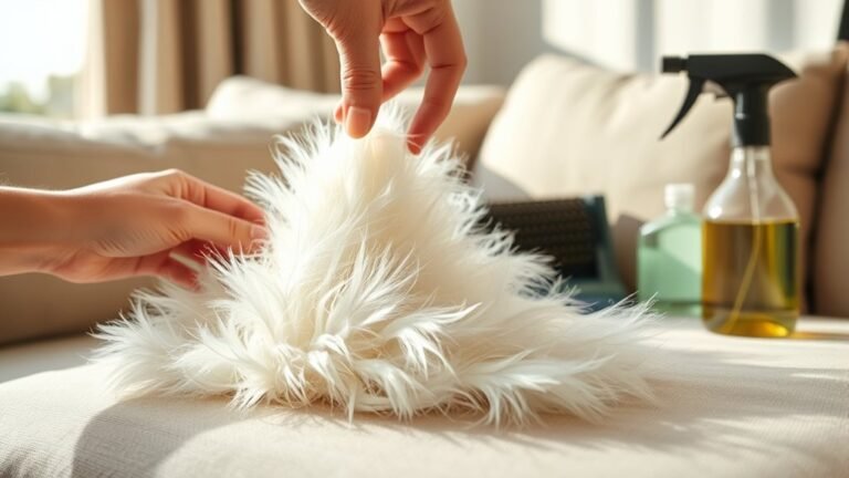 cleaning feather couch cushions
