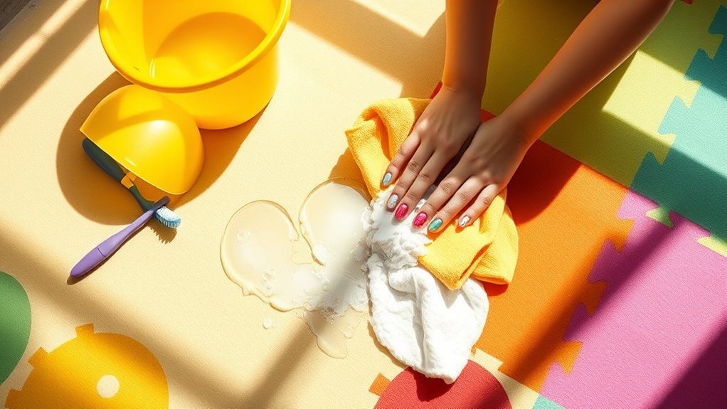 cleaning foam play mat