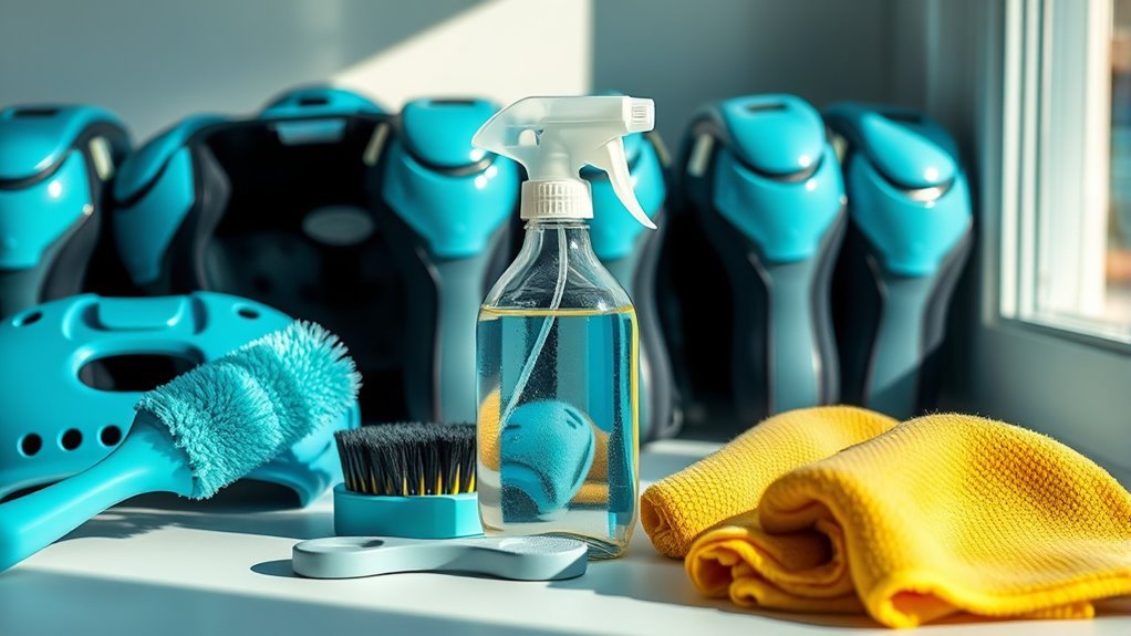 cleaning football shoulder pads