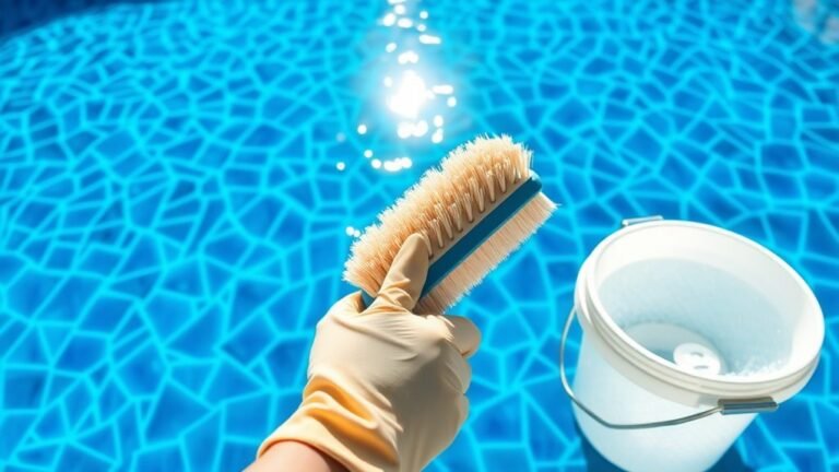 cleaning glass tile pool