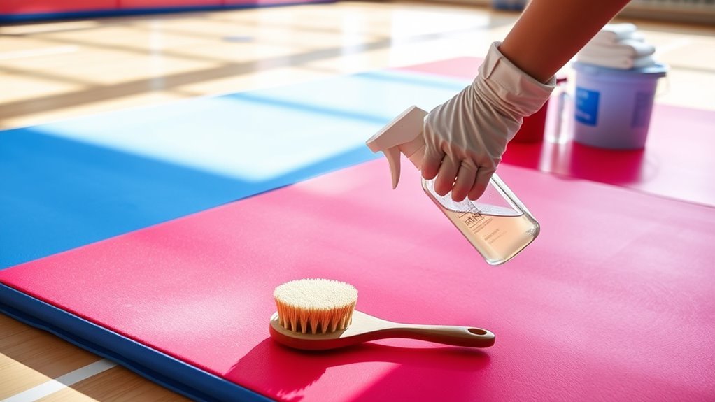 cleaning gymnastics mats effectively
