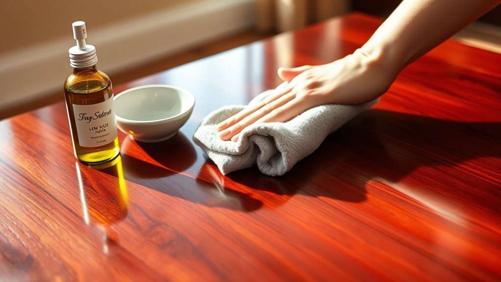 cleaning mahogany wood properly